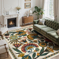 Zealude Beige 8x10 Area Rugs for Living Room, Soft Washbale Bedroom Rugs, Non Slip Low Pile Dining Room Rug, Stain Resistant Large Rug for Playroom Office Kitchen Indoor