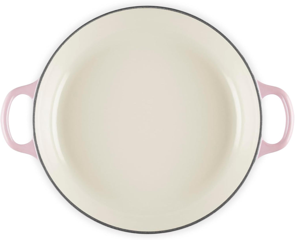 Le Creuset Enameled Cast Iron Signature Petal Braiser, 2.25 qt., Chiffon Pink w/Light Gold Knob