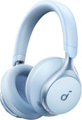 Soundcore by Anker, Space One, Active Noise Cancelling Headphones, 2X Stronger Voice Reduction, 40H ANC Playtime, App Control, LDAC Hi-Res Wireless, Comfortable Fit, Clear Calls, Bluetooth 5.3 (Blue)