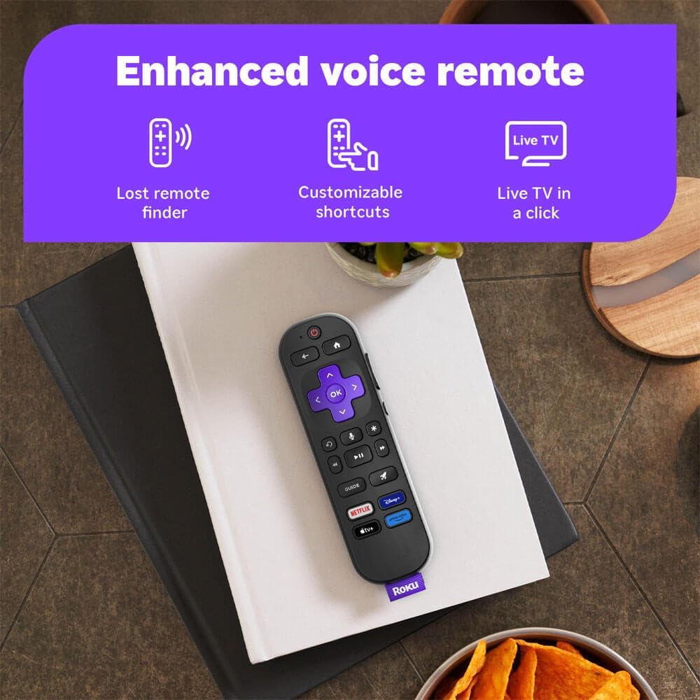 Roku 55-Inch Select Series 4K UHD Smart TV - HDR, Dolby Audio, Compatible with Alexa, Voice Remote, Bluetooth Mode, w/AUX HDMI Cable, CPS 1-Year Protection Plan + Streaming kit
