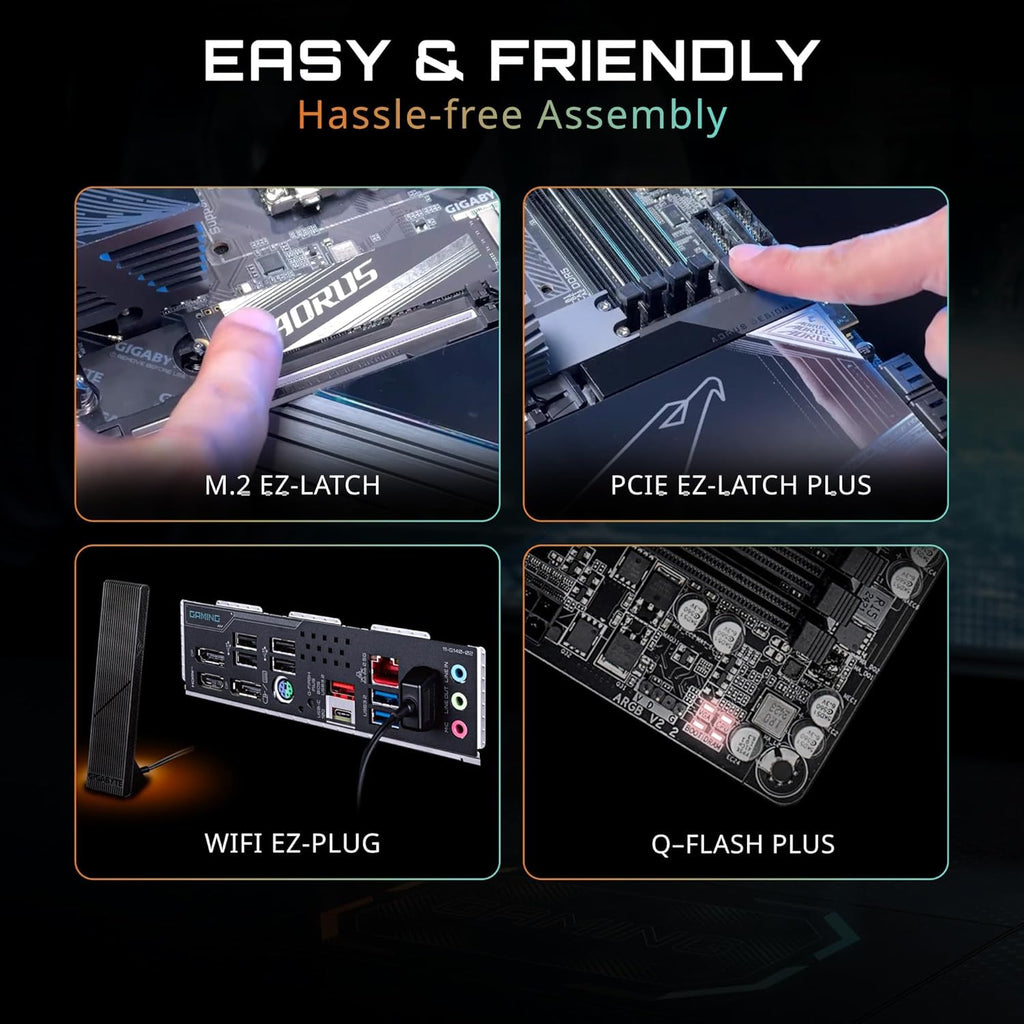 MICRO CENTER AMD Ryzen 7 9700X CPU Processor with GIGABYTE B850 Gaming WIFI6 Motherboard (ATX, DDR5, 3X M.2, PCIe 5.0, USB-C, WIFI6)