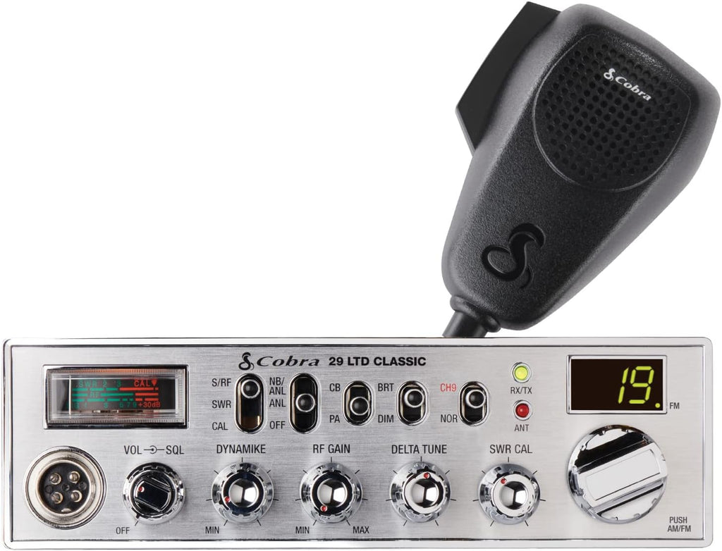 Cobra 29 LTD Classic AM/FM Professional CB Radio - Easy to Operate, Emergency Radio, Instant Channel 9, 4-Watt Output, Full 40 Channels, Adjustable Receiver and SWR Calibration, Black