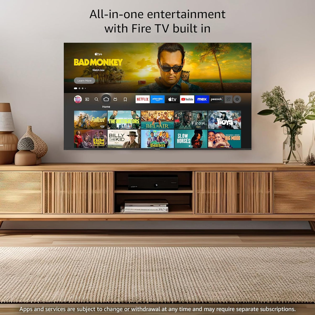 Panasonic W70 Series (2025 Model) 70" LED 4K Ultra HD Smart Fire TV, Press & Ask Alexa, Apple AirPlay, HDR10+, HDMI 2.1, and Bluetooth Support - 70W70BP