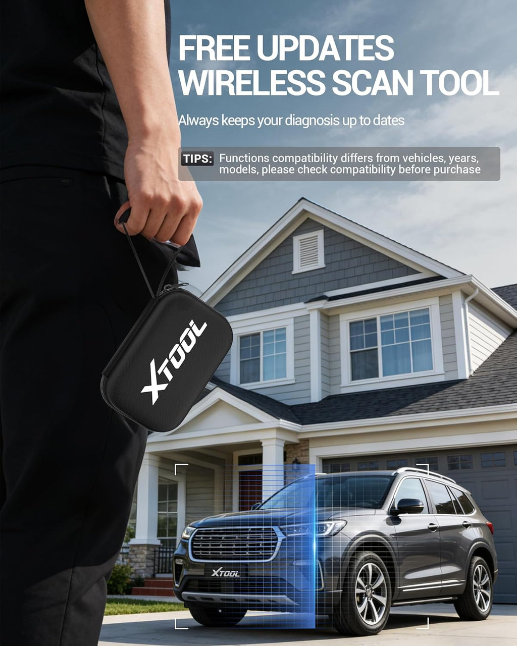 XTOOL Anyscan A30M OBD2 Scanner with Protective Case Kit, Wireless Bidirectional Scan Tool with Free Updates for iOS & Android, 26 Resets, Live Data, All System ABS Bleed Diagnostic Tool, CAN FD& FCA