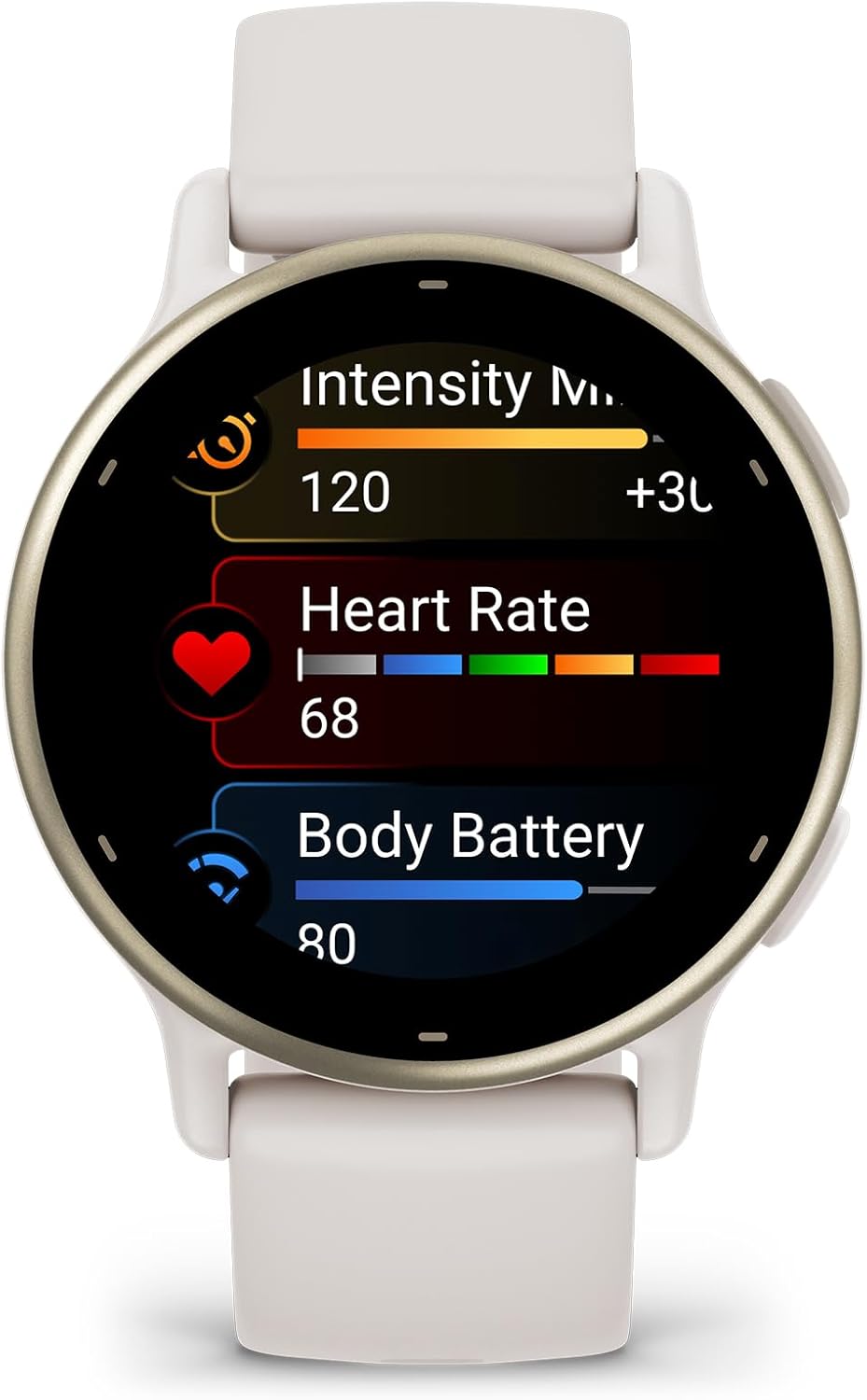 Garmin vívoactive 5, Health and Fitness GPS Smartwatch, AMOLED Display, Up to 11 Days of Battery (Renewed) (Ivory)