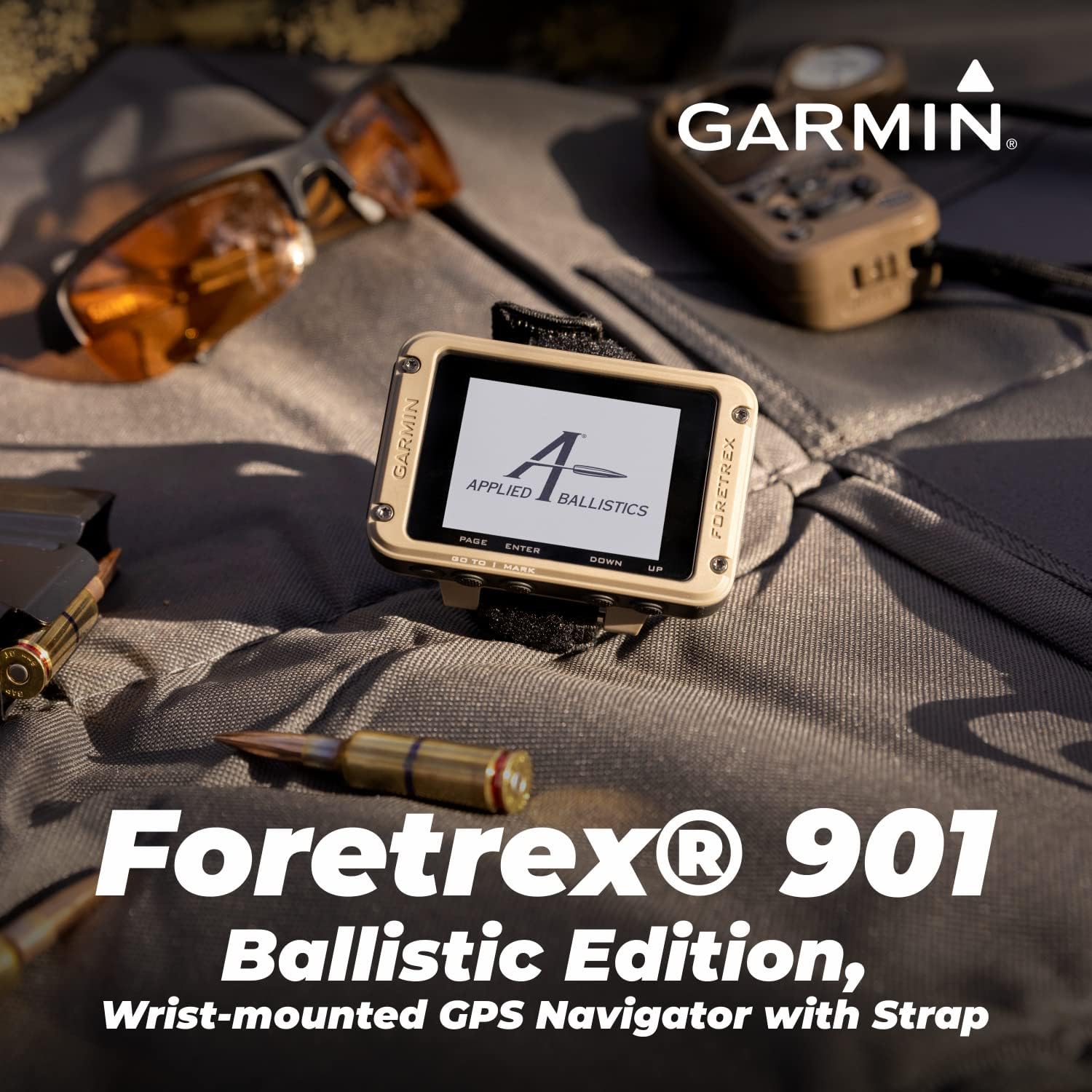 Garmin Foretrex 901 Wrist-Mounted GPS Navigator with Strap, Ballistic Edition with AAA Batteries and E-Bank Bundle