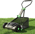 WORKPROX 16-Inch Push Reel Lawn Mower, Adjustable Height 5-Blade Reel Mower with Removable 8-Gallon Grass Catcher for Yards and Gardens, Black