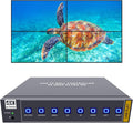 ISEEVY 4K60 HDMI USB UHD Video Wall Controller 2x2 1x2 2x1 1x3 3x1 1x4 4x1 TV Wall Controller for max 4 TVs Splicing Display with HDMI 2.0 and USB Inputs Support Play max 4096x2160@60 Video Picture