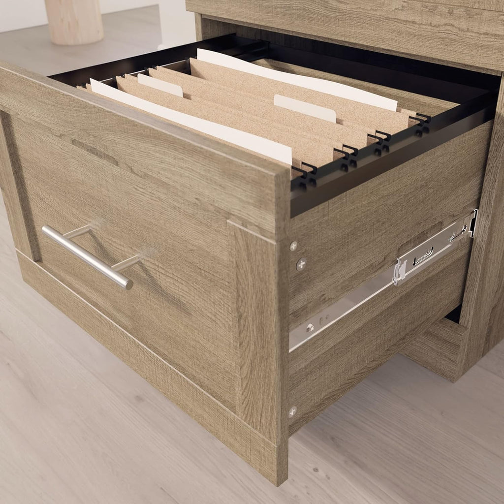 Realspace® 17" D Vertical 2-Drawer File Cabinet, Spring Oak