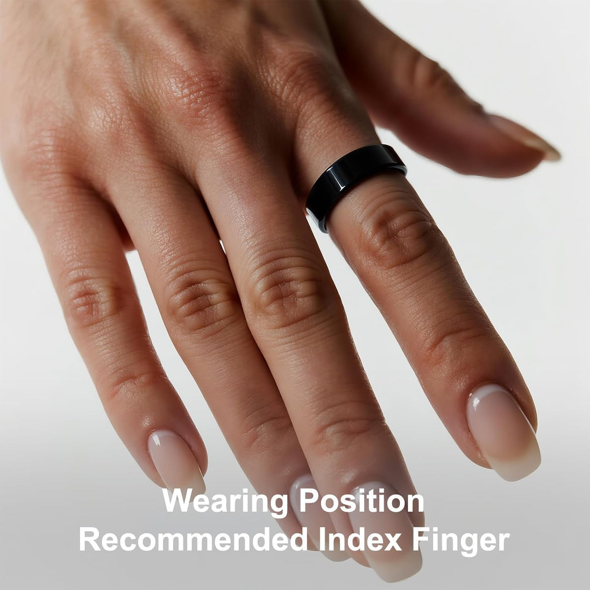 Titanium Smart Ring, Sleep & Activity Tracking Ring with Heart Rate, HRV, Stress Insights, 7-Day Battery Life, No Subscription, IP68 Waterproof, iOS & Android Compatible (Black, 9)