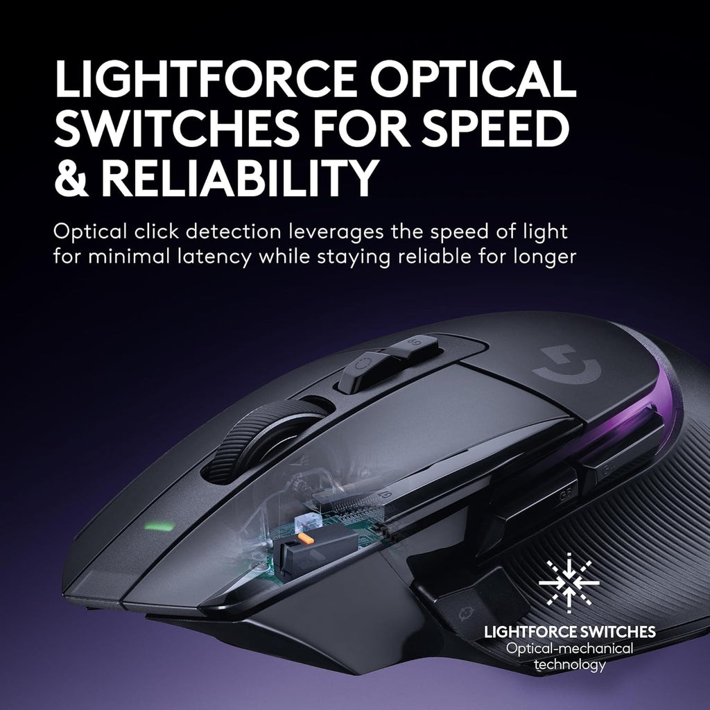 Logitech G502 X Plus Wireless Gaming Mouse: Optical Switches, LIGHTSYNC RGB, 13 Buttons, Infinite Scroll Toggle,