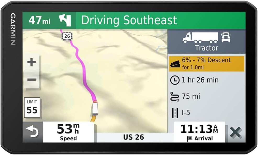 Garmin 010-02313-00 dezl OTR700 7" GPS Truck Navigator Bundle with 2 Year Extended Accidental Repair Plan (Renewed)