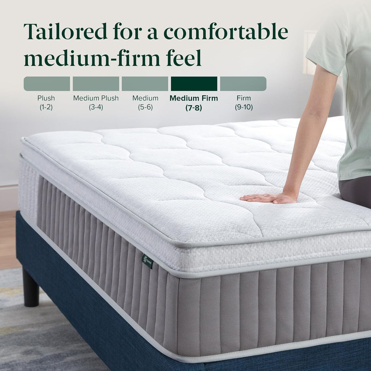 Zinus Cool Support 12 Inch Hybrid Mattress, Cooling Gel Memory Foam, Heavy Duty Individually Wrapped Coils, Soothing Pressure Relief, Medium Firm Feel, CertiPUR-US Certified, Full