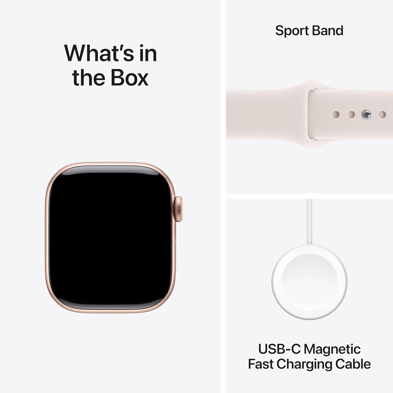 Apple Watch Series 11 GPS 42mm Smartwatch with Rose Gold Aluminum Case with Light Blush Sport Band - S/M. Sleep Score, Fitness Tracker, Health Monitoring, Always-On Display, Water Resistant