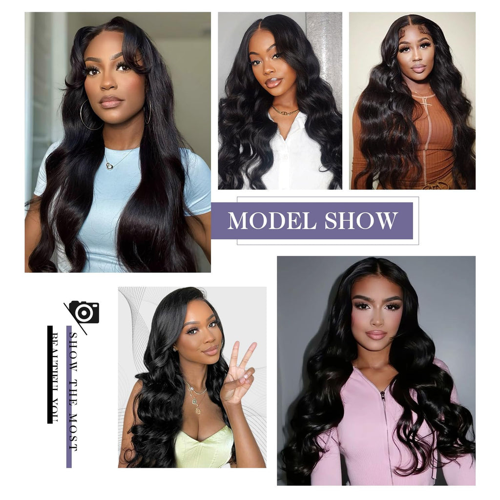 Body Wave Bundles Human Hair 22 24 26 Inch 12A Raw Indian Virgin Bundles Human Hair,Sew In Quick Weave 100% Human Hair Bundles,No Tangle Shedding Triple Lifespan,Multiple Wash Keep Texture