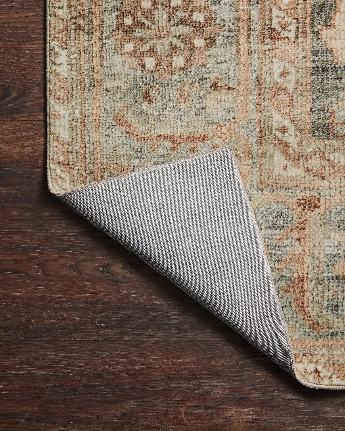 Loloi Margot Collection MAT-03 Ocean/Spice 7'-6" x 9'-6" Area Rug feat. CloudPile, No-Shed Easy Clean Large Patterned Area Rug for Living Room, Bedroom, Dining Area