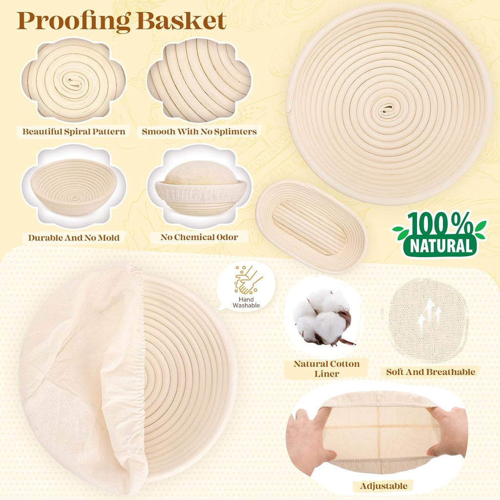 Sourdough Starter Kit with Dutch Oven, Sourdough Bread Baking Supplies, Sour Dough Starter Kits, Sourdough Accessories, Sour Dough Tools Sourdough Tools Kit Dutch Oven for Sourdough Bread Baking