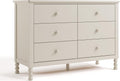 Storkcraft Rio 6 Drawer Dresser (Frosted Oat) – GREENGUARD Gold Certified, Wood Dresser for Bedroom, Kids & Nursery Storage Chest, Safety Interlocking Drawers, Pre-Installed Tracks, Kids Chest