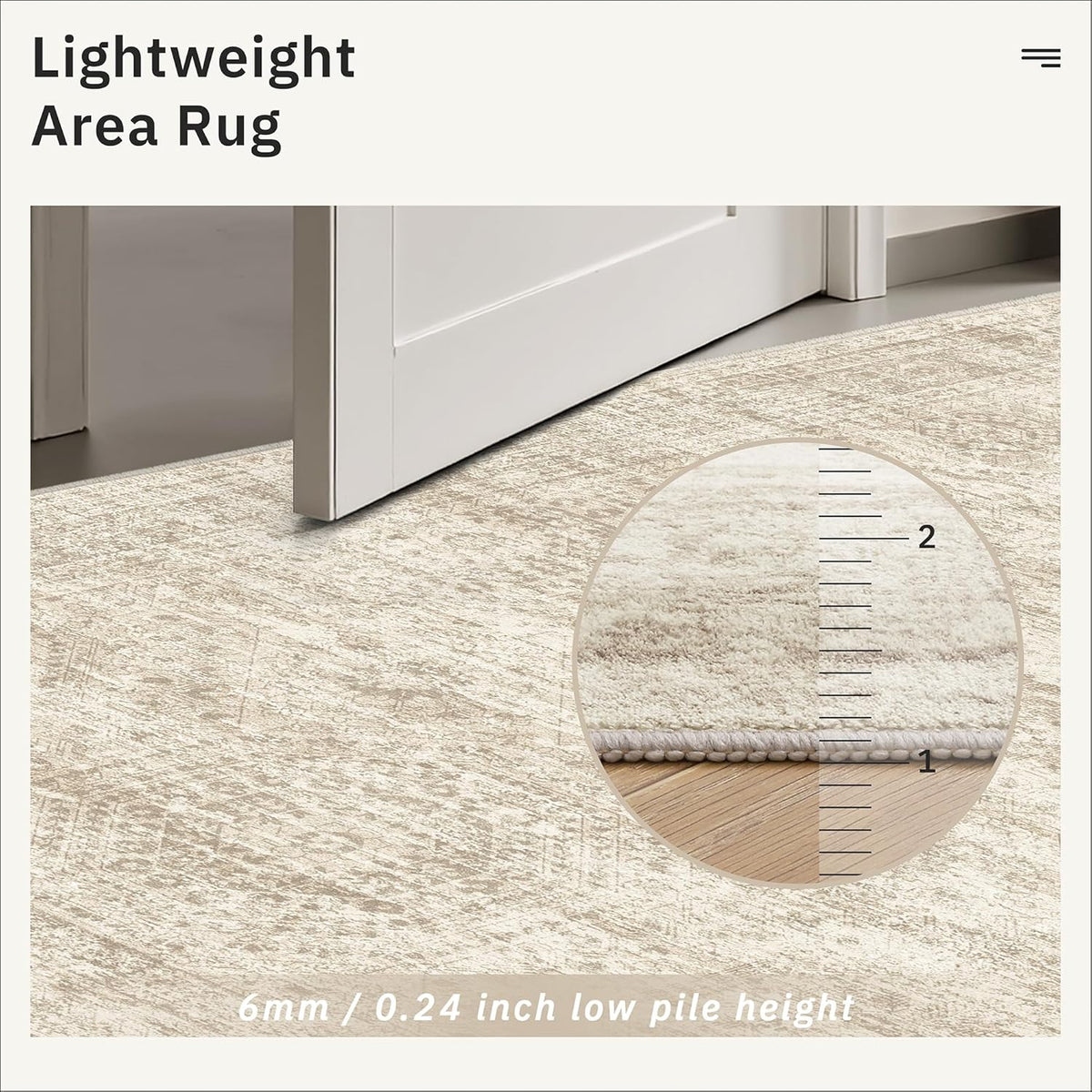 Soalmost 9x12 Area Rugs for Living Room, Non Slip Machine Washable Vintage Rugs, Low Pile Lightweight Large Rug for Bedroom, Dining Room, Home Office Beige