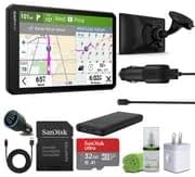 Garmin Dezl OTR720 GPS Truck Navigator 7" Large Display Touchscreen, Commercial GPS Navigation for Semi-Truck Driver Bundle with 32GB SD Memory Card + LCD Cleaning Kit + More Accessories