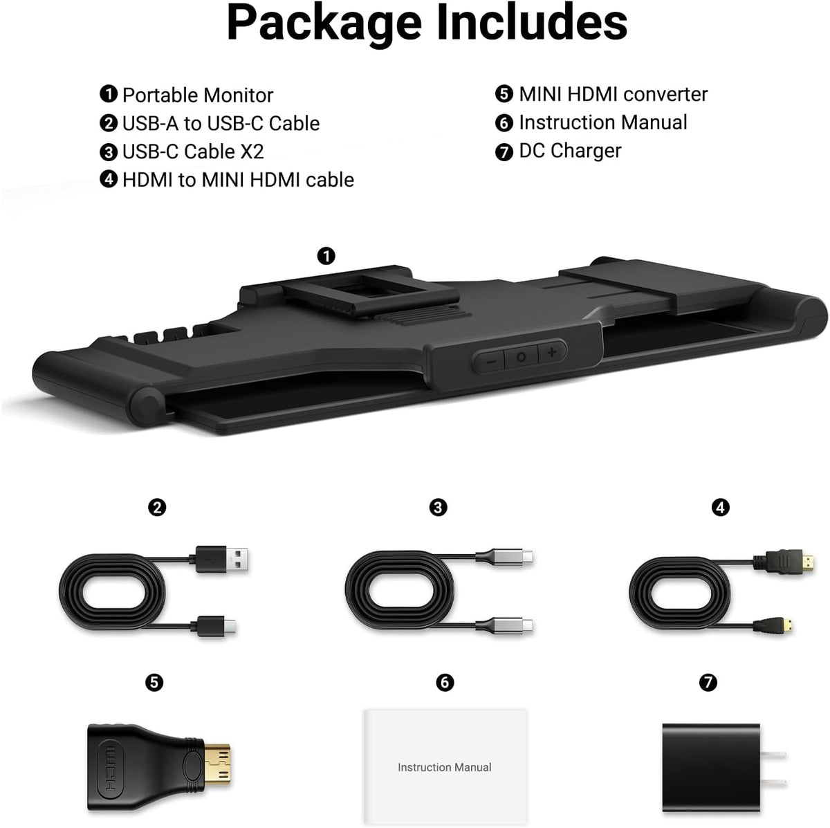 Laptop Screen Extender 14.1" 1080P IPS, Dual Screen Portable Monitor for Laptop 13-17.3", Plug & Play Monitor Extender with USB-C/HDMI, Travel Monitor for Work & Home Office Mac/Windows/Chrome/Android