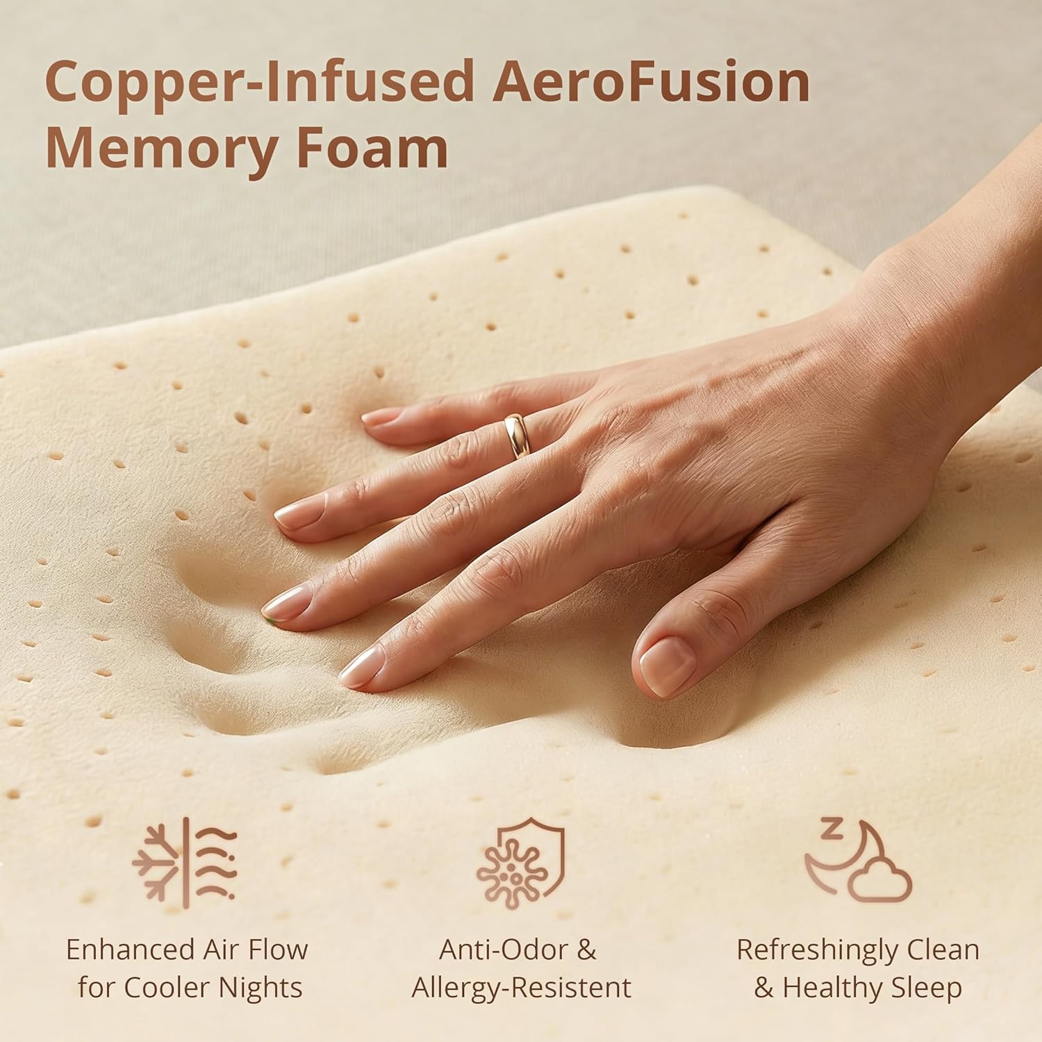 Dyonery Twin XL 12 Inch Cooling Copper Gel Memory Foam Mattress - Fiberglass Free, Back Pain Relief, Foam Made in USA, Firm