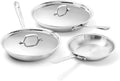 All-Clad D3® Stainless Steel 5 Piece Frypan Set- Made in USA- Includes 8", 10" and 12" Frying Pans With Lid - Professional Grade -Oven Safe & Induction Compatible