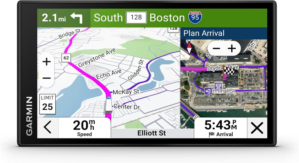 Garmin dezl OTR620 GPS Truck Navigator with 6-Inch Touchscreen Display, 1280p Resolution, and Birdseye Direct Satellite Imagery Support (Black) (Renewed Premium)
