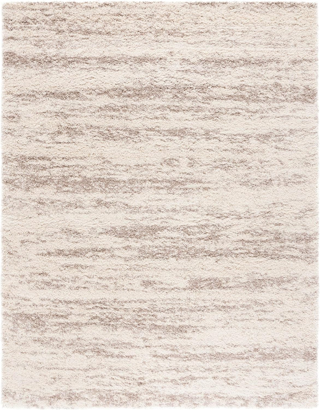 SAFAVIEH Hudson Shag Collection Area Rug - 9' x 12', Ivory & Beige, Modern Design, Non-Shedding & Easy Care, 2-inch Thick Ideal for High Traffic Areas in Living Room, Bedroom (SGH206B)