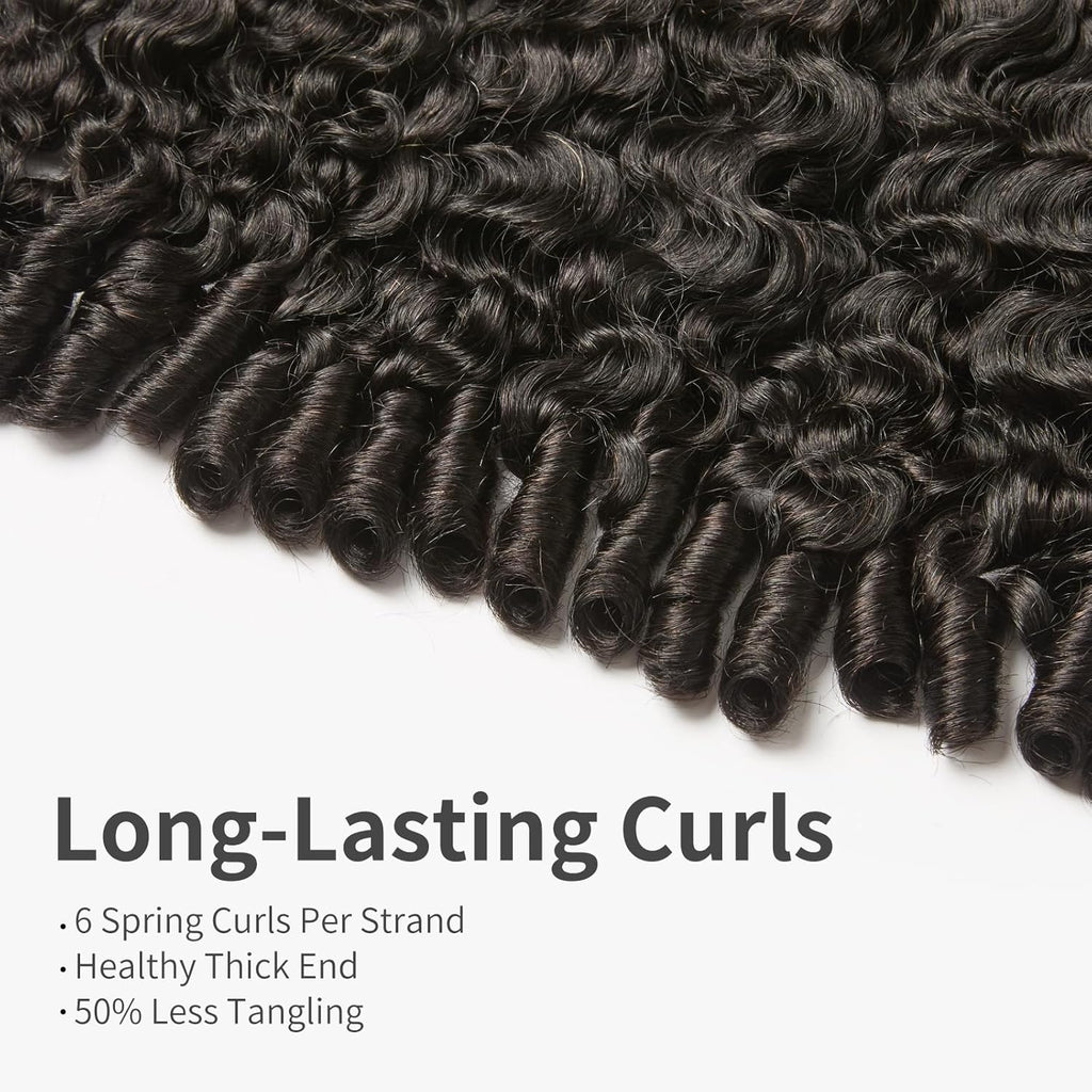 ASHINE Burmese Curly Bundles Human Hair Unprocessed Raw Burmese Curly Water Wave Human Hair 3 Bundles Natural Black 18 20 22 inch