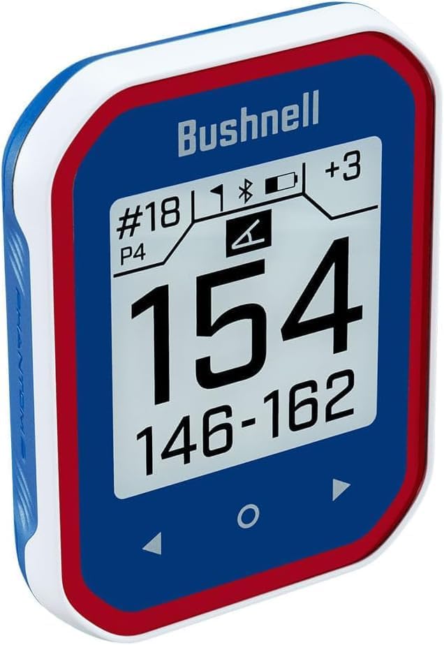 Bushnell Phantom 3 Slope Golf GPS Rangefinder (Blue) with BITE Magnetic Mount and GreenView with Slope-Adjusted Distances, 38,000+ Courses, Auto Hole Advance with Wearable4U Cleaning Cloth Bundle