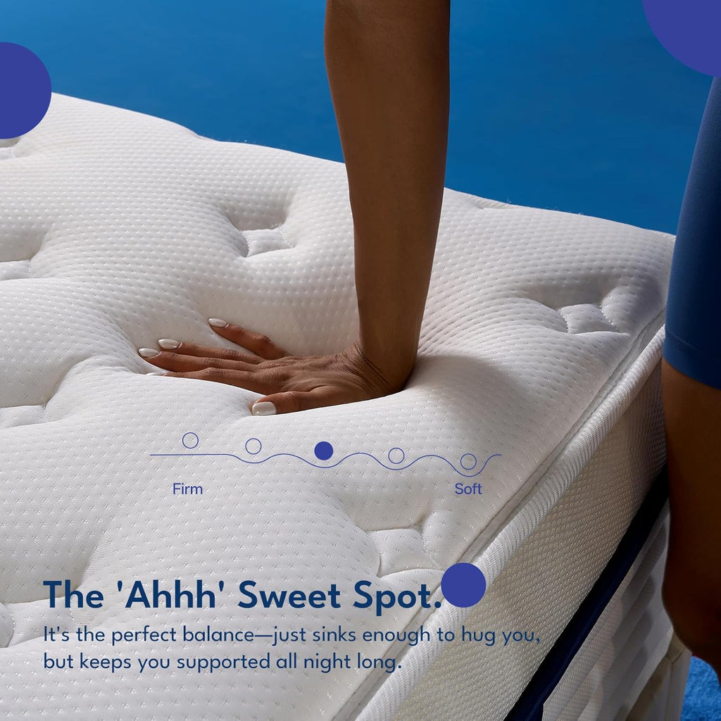 12 Inch Queen Size Mattress in a Box, Hybrid Mattress Queen Size Medium Firm of Cooling Gel Memory Foam & Individually Pocket Coils for Motion Isolation & Pressure Relief, CertiPUR‑US Certified