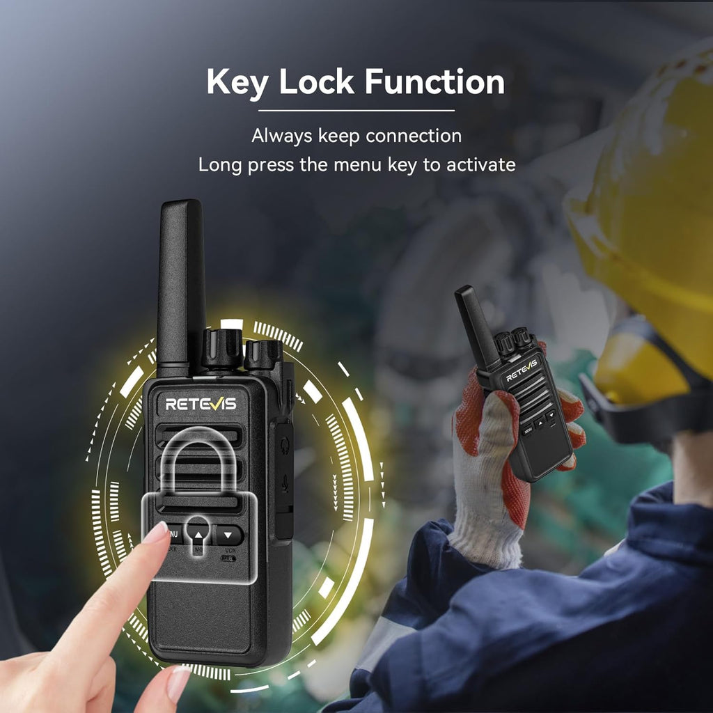 Retevis RT68B Walkie Talkies for Adults Long Range, Push Button, 10 Multi Way Charger & Earpieces, Easier Securer Charging, Rugged Rechargeable Two Way Radios for School Industry Warehouse(10 Pack)