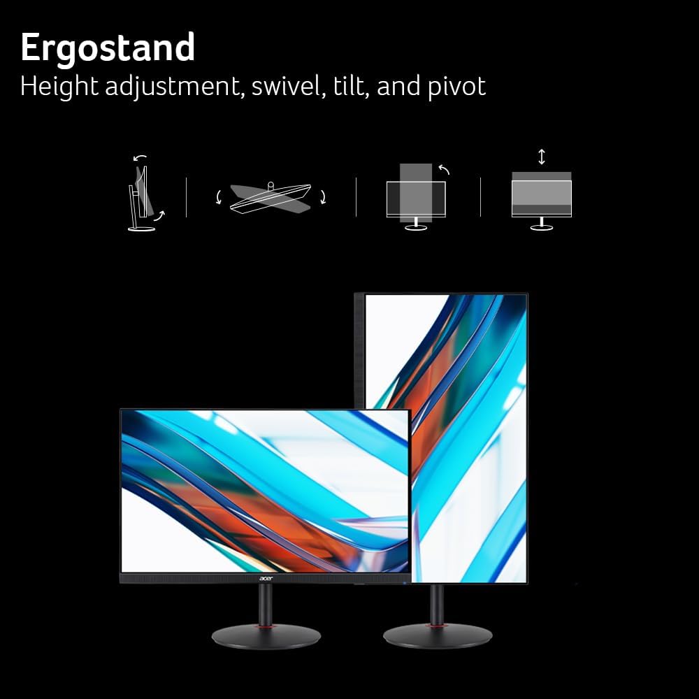 Acer Nitro 27" WQHD 2560 x 1440 PC Gaming IPS AMD FreeSync Premium | Up to 240Hz Refresh | Up to 0.5ms | DisplayHDR 400 | sRGB 99% | 1 x Display Port 1.4 & 2 x HDMI 2.1 | XV272U W2bmiiprx