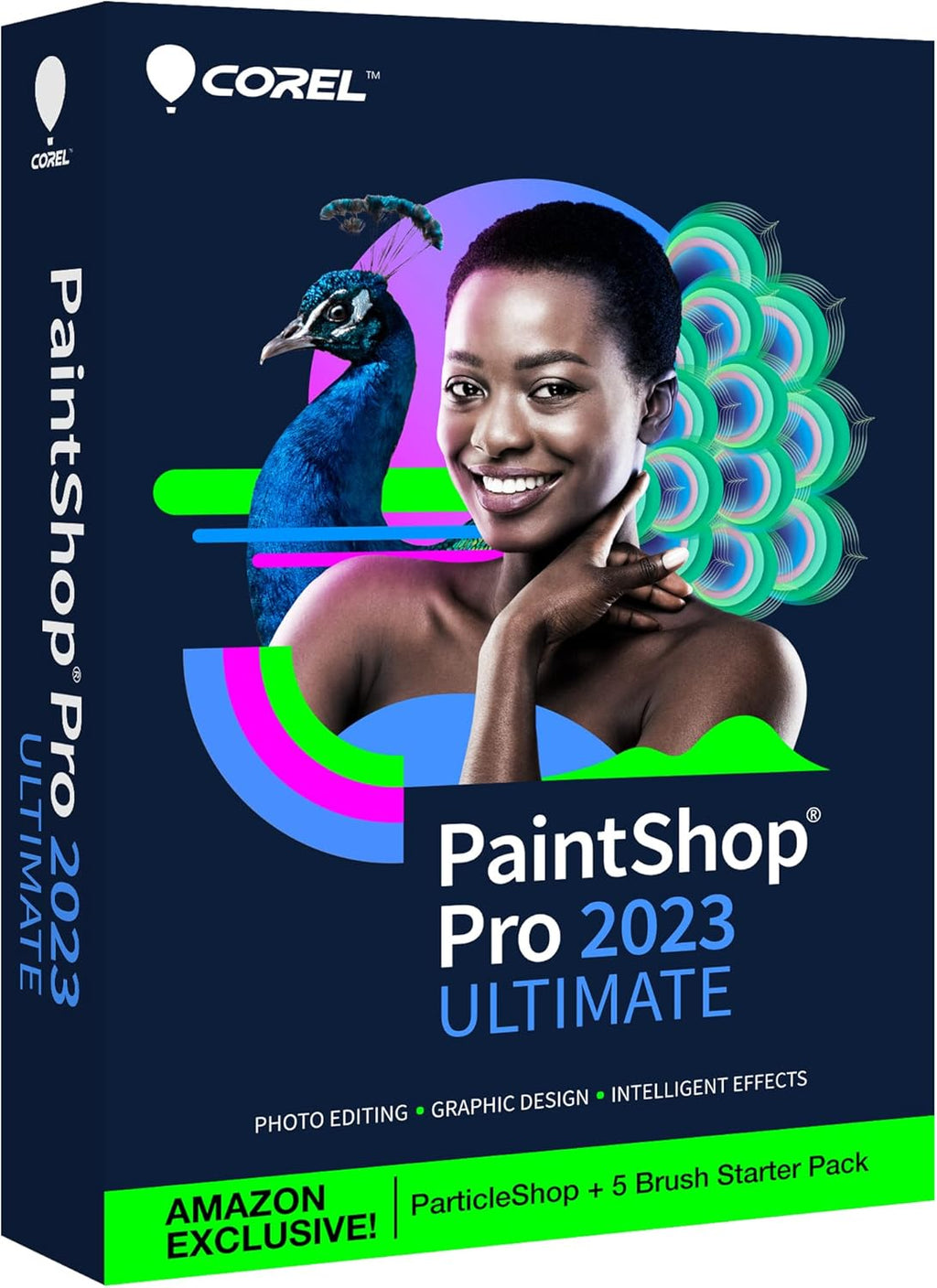 Corel PaintShop Pro 2023 Ultimate | Powerful Photo Editing & Graphic Design Software + Creative Suite | Amazon Exclusive ParticleShop + 5 Brush Starter Pack PC Key Card