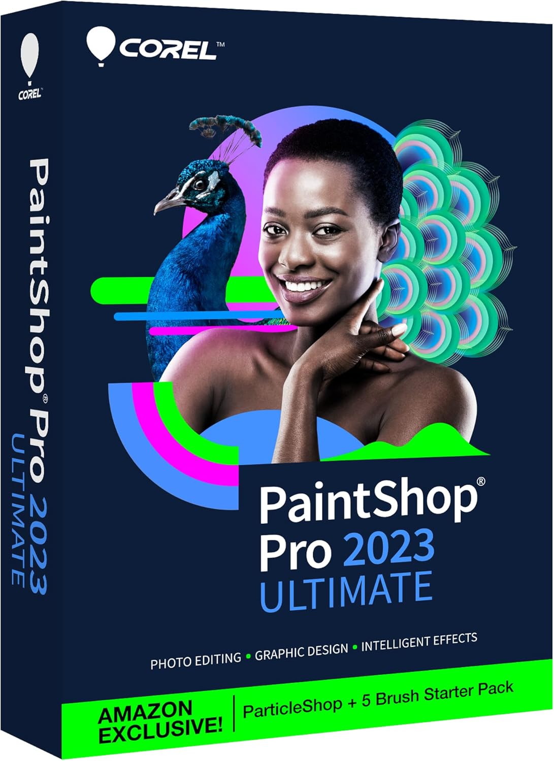 Corel PaintShop Pro 2023 Ultimate | Powerful Photo Editing & Graphic Design Software + Creative Suite | Amazon Exclusive ParticleShop + 5 Brush Starter Pack PC Key Card
