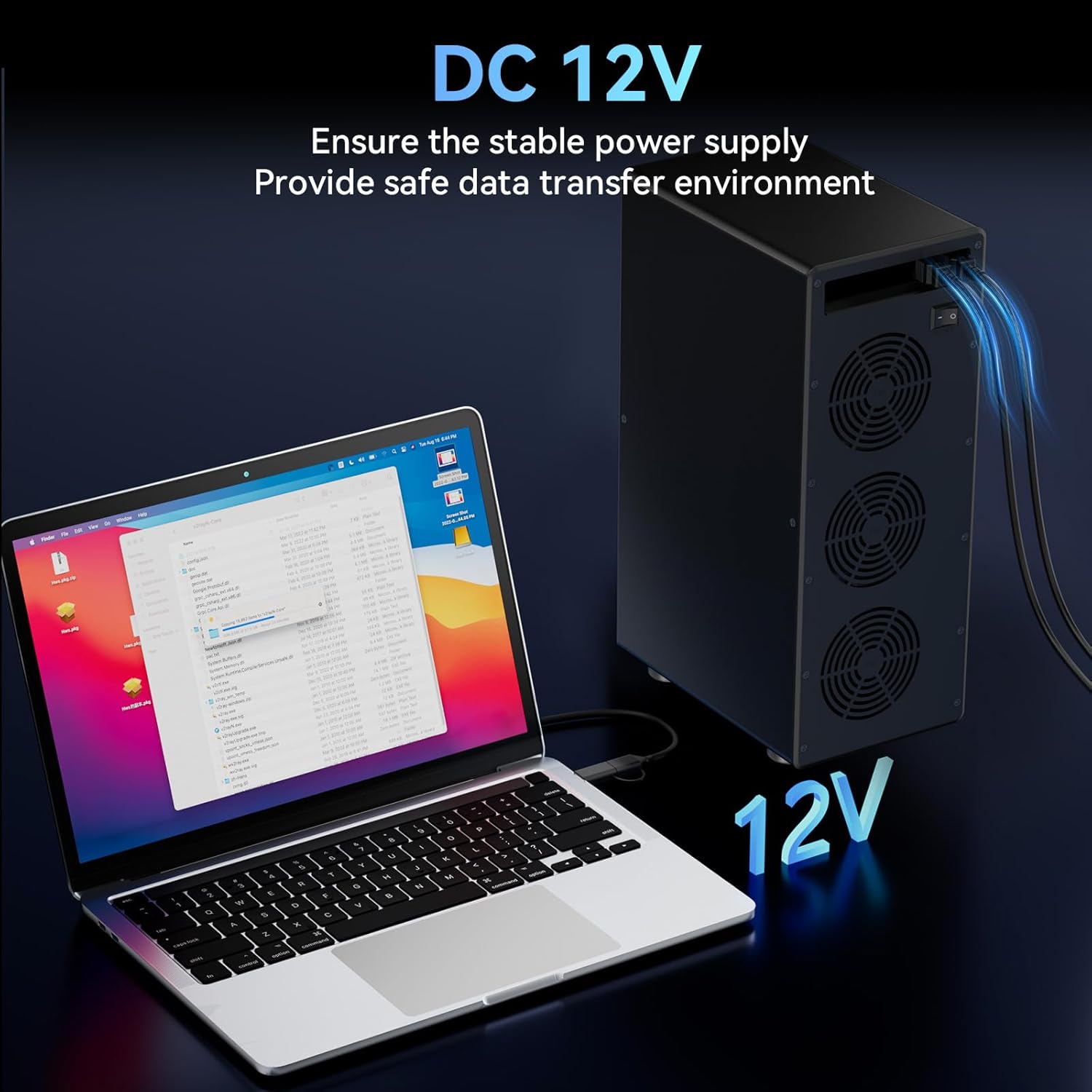 CENMATE Aluminum 10 Bay Hard Drive RAID Enclosure with Cooling Fan for 2.5/3.5" SATA HDD/SSD with USB A/C 3.0＋eSATA Cable, 3.5 Hard Drive Enclosure Supports 160TB Capacity, 8 RAID Modes, DAS(NO NAS)