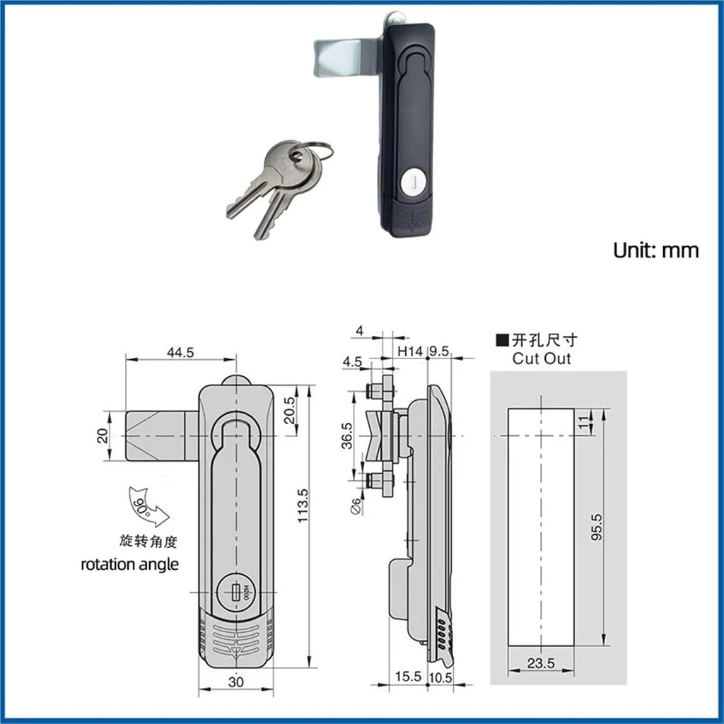 General Industrial Cabinet Door Bounce File Cabinet Switch Cabinet Flat Lock 1Pcs(Multi)