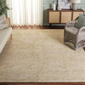 SAFAVIEH Area Rug 8x10 - Ebony Collection - Large - Gold & Ivory, Handmade Wool, Ideal for Living Room, Bedroom, Office, Dining Space (EBN950D)