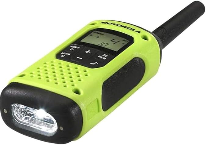 Motorola Solutions, Portable FRS Talkabout T600 H2O Two Way Radios 2-Pack, Walkie Talkies Green Waterproof 2 PTT Earpieces Rechargeable