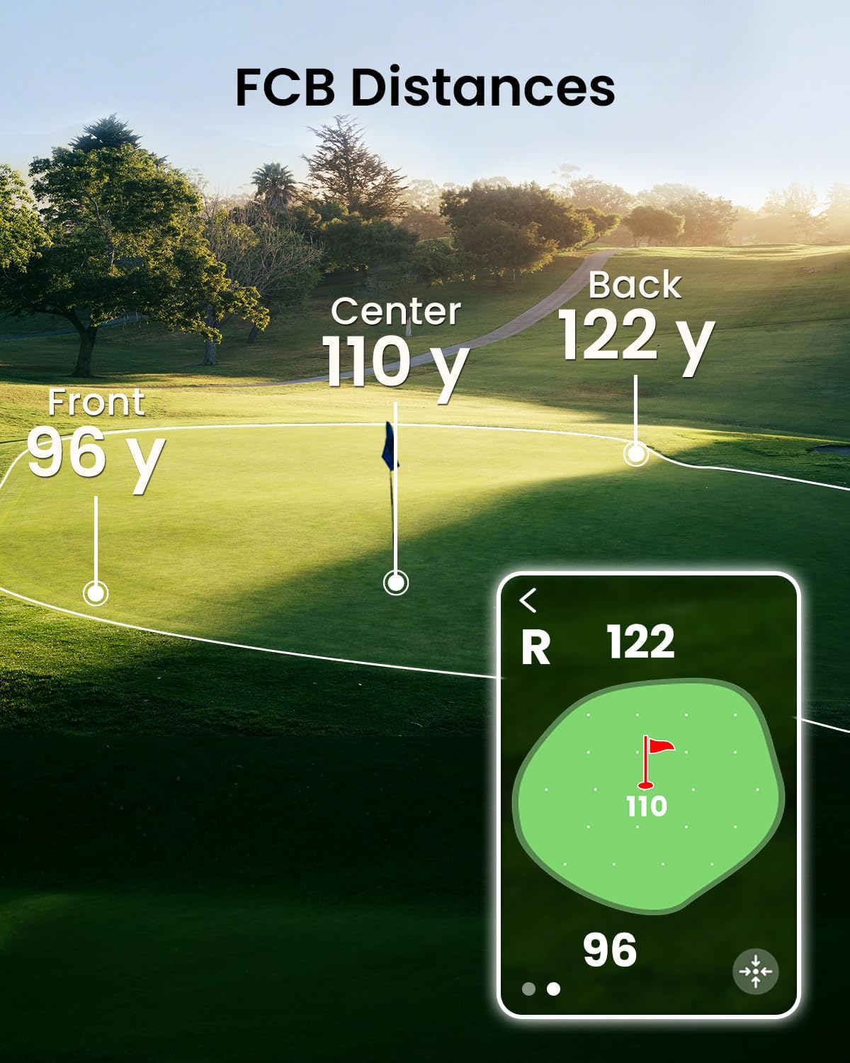 MILESEEY GeneSonic Go Handheld Golf GPS Rangefinder, 43000+ No Subscription Preloaded Courses, Auto Hole Golf Yardage Device, Touchscreen, 10H Battery, Magnetic, Waterproof, Hazard, Green Distances