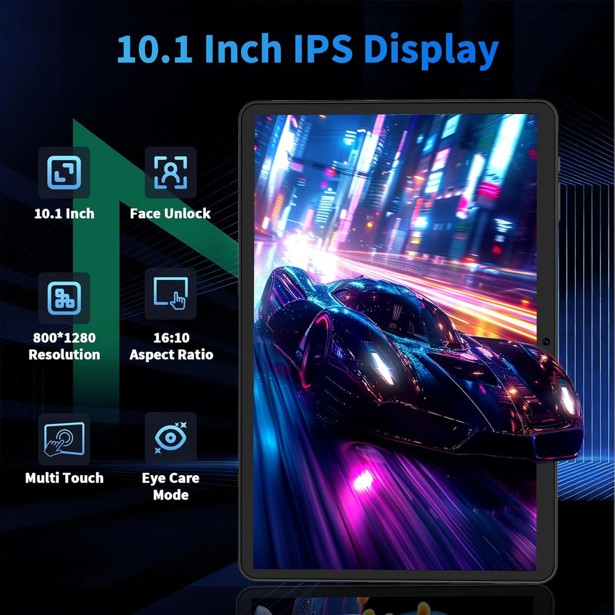 2026 10 Inch Tablet with Keyboard, Android 15 Tablet with Gemini AI, 24GB+256GB+2TB Expand, 2-in-1 Tablets with 8-Core, WiFi, 8000mAh, GMS, GPS, Electronic Tablets PC with Mouse, Case, Stylus (Black)