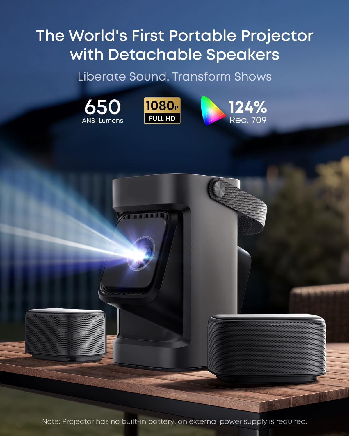 NEBULA P1 Portable GTV Projector with NEBULA 100-Inch Outdoor Projector Screen