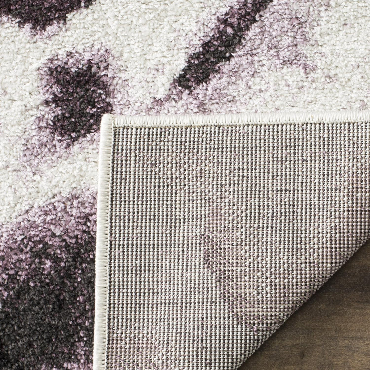 SAFAVIEH Adirondack Collection Area Rug - 9' x 12', Ivory & Purple, Floral Watercolor Design, Non-Shedding & Easy Care, Ideal for High Traffic Areas in Living Room, Bedroom (ADR127L)