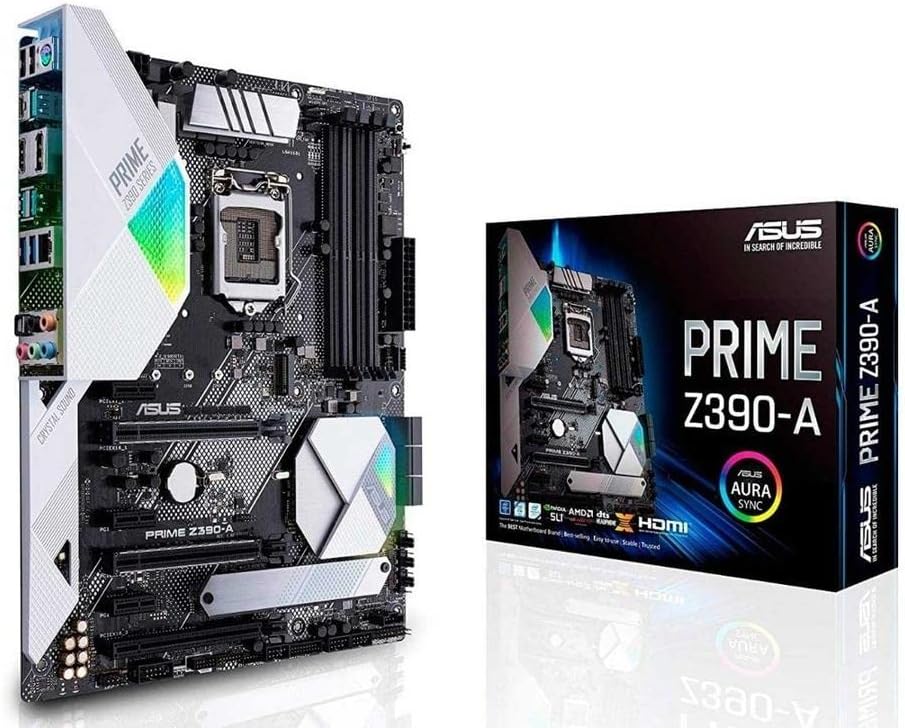 Asus Prime Z390-A Motherboard LGA1151 (Intel 8th and 9th Gen) ATX DDR4 DP HDMI M.2 USB 3.1 Gen2 Gigabit LAN