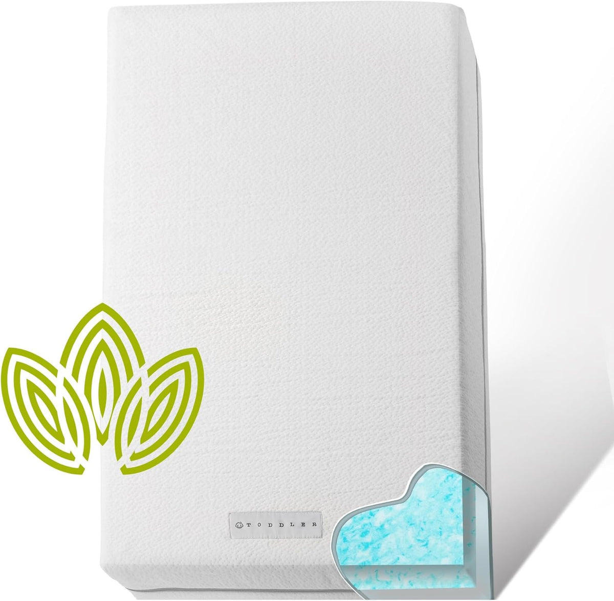 Organic Cotton Covered 2-Sided Crib Mattress | Premium Memory Foam Hypoallergenic Light 2-in-1 Baby Mattress, Firm Support for Infant Soft CertiPUR Foam for Toddler, Waterproof & Washable | 52x27.5x4”