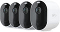 Arlo Pro 5S 2K HDR wireless outdoor security camera, color night vision, 160° FOV, rechargeable battery, weatherproof, 4-camera kit, white