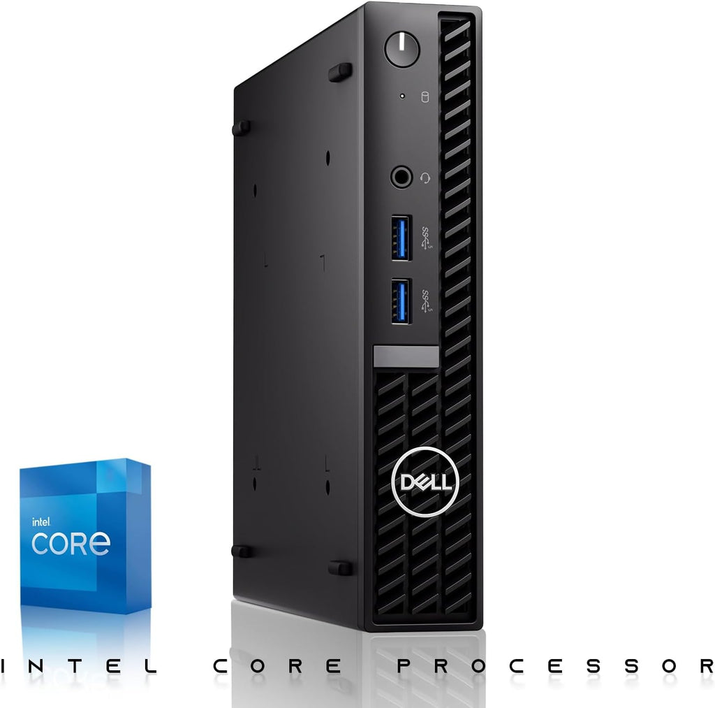 Dell Optiplex Tiny Mini Desktop PC, Intel Core i5, 16GB RAM, 512GB SSD with Dual 27 inch Curved Monitor, AI Enabled RGB Keyboard Mouse, RGB Soundbar and Webcam Windows 11 Pro (Renewed)