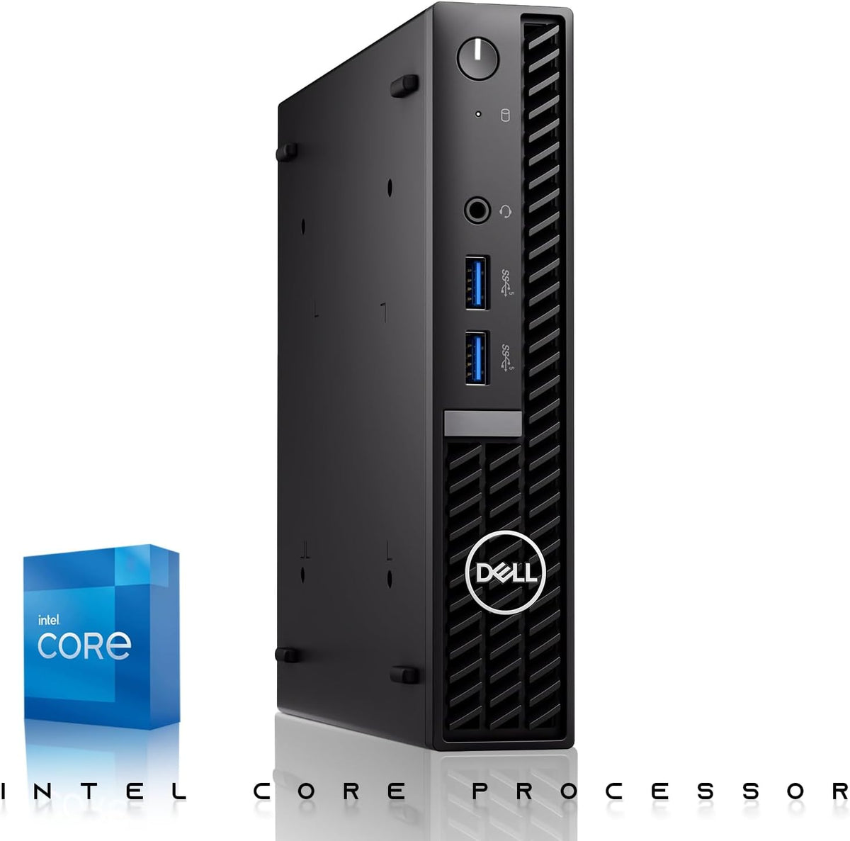 Dell Optiplex Tiny Mini Desktop PC, Intel Core i5, 16GB RAM, 512GB SSD with Dual 27 inch Curved Monitor, AI Enabled RGB Keyboard Mouse, RGB Soundbar and Webcam Windows 11 Pro (Renewed)