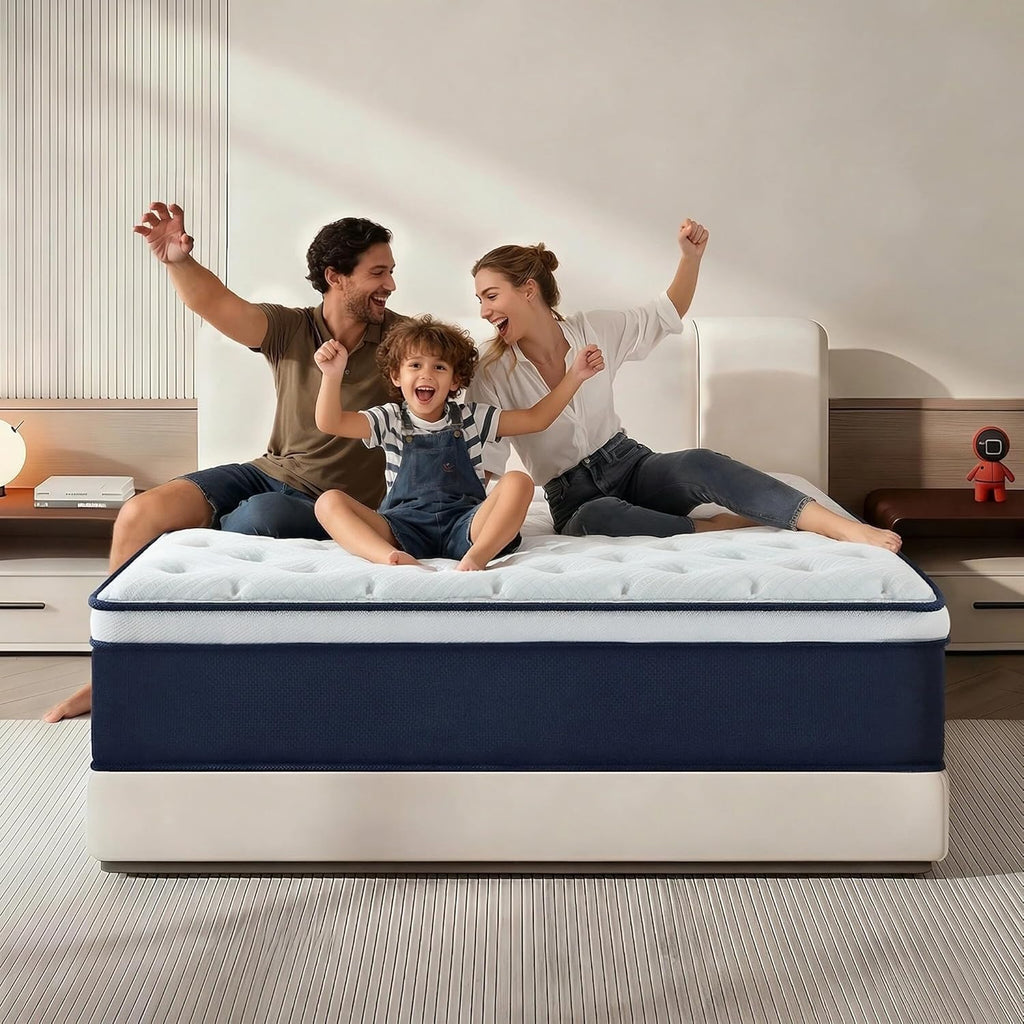Full Mattress,12 Inch Full Size Mattresses in a Box, Hybrid Pocket Spring Mattress with CertiPUR-US Certified Foam, Fiberglass Free, Cool Sleep Technology 75''L x 54''W